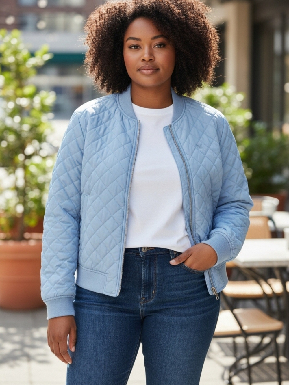 NWOT Women's Levi's Diamond Quilted Bomber Jacket Size XL